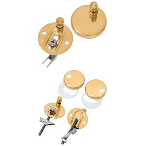 WC-Sitz Scharnier-Set in Gold: Edelstahl-Befestigung zur Montage von Toilettensitzen.