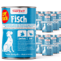 Supravit Nassfutter für Hunde aus Fisch und Lachs (12 x 410g)