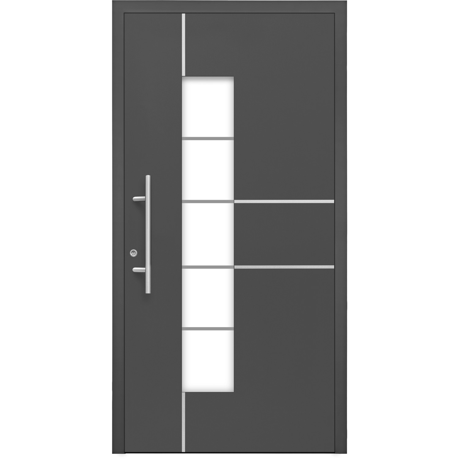 Aluminium-Haustür Moderno M360/B 110 x 210 cm Anthrazit Metallic Anschlag L günstig online kaufen