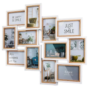 Kobolo Bilderrahmen Collage Merhfachbilderrahmen BIG Holz 12 Bilder 54x61cm