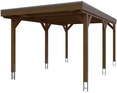 cm Holz EPDM-Dach bei 321 OBI Nussbaum Grunewald Skan 554 x mit kaufen cm Carport