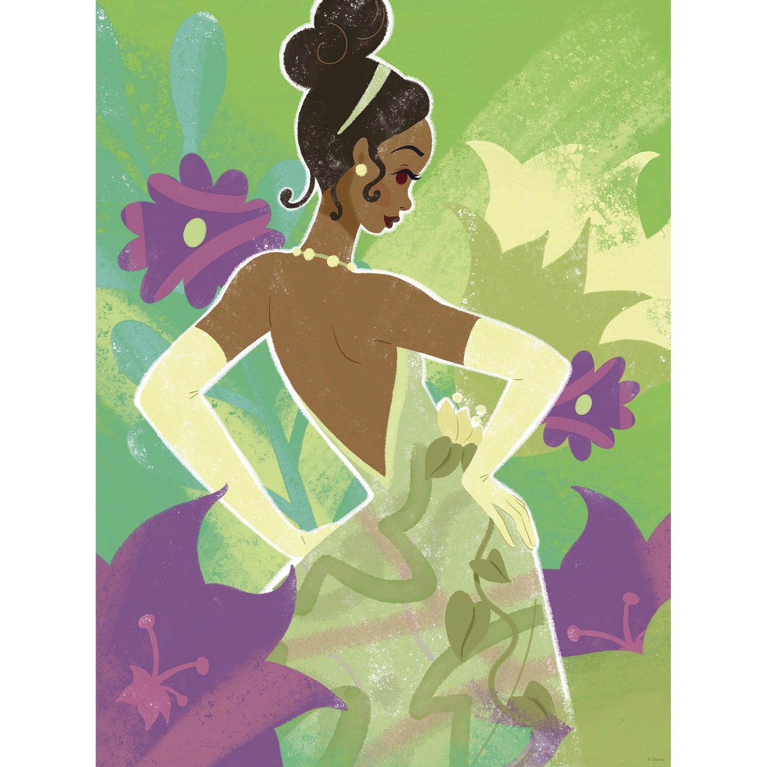 Komar Wandbild Disney Princess Tiana in Green 30 cm x 40 cm günstig online kaufen