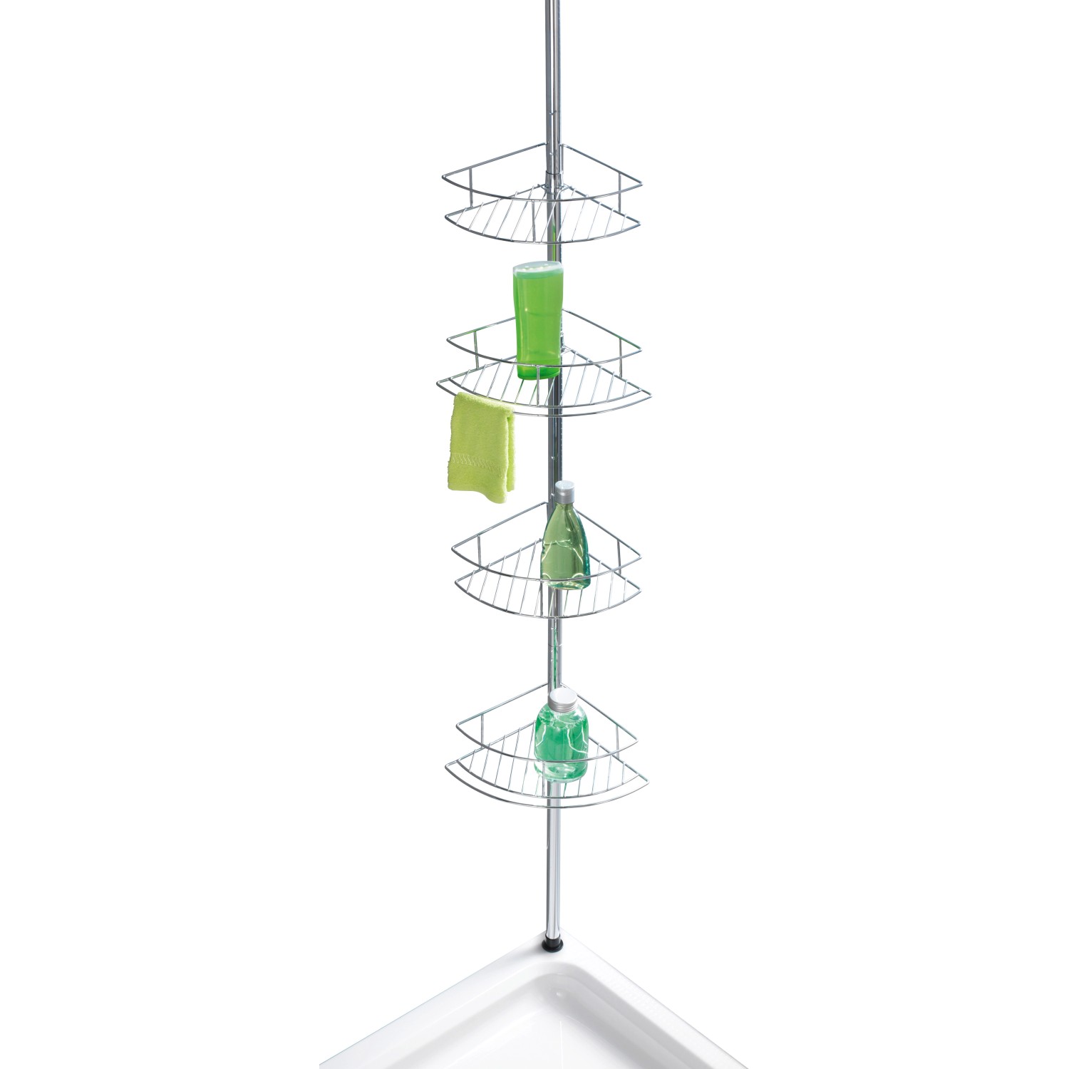 Wenko Teleskop-Eckregal Dolcedo Edelstahl rostfrei