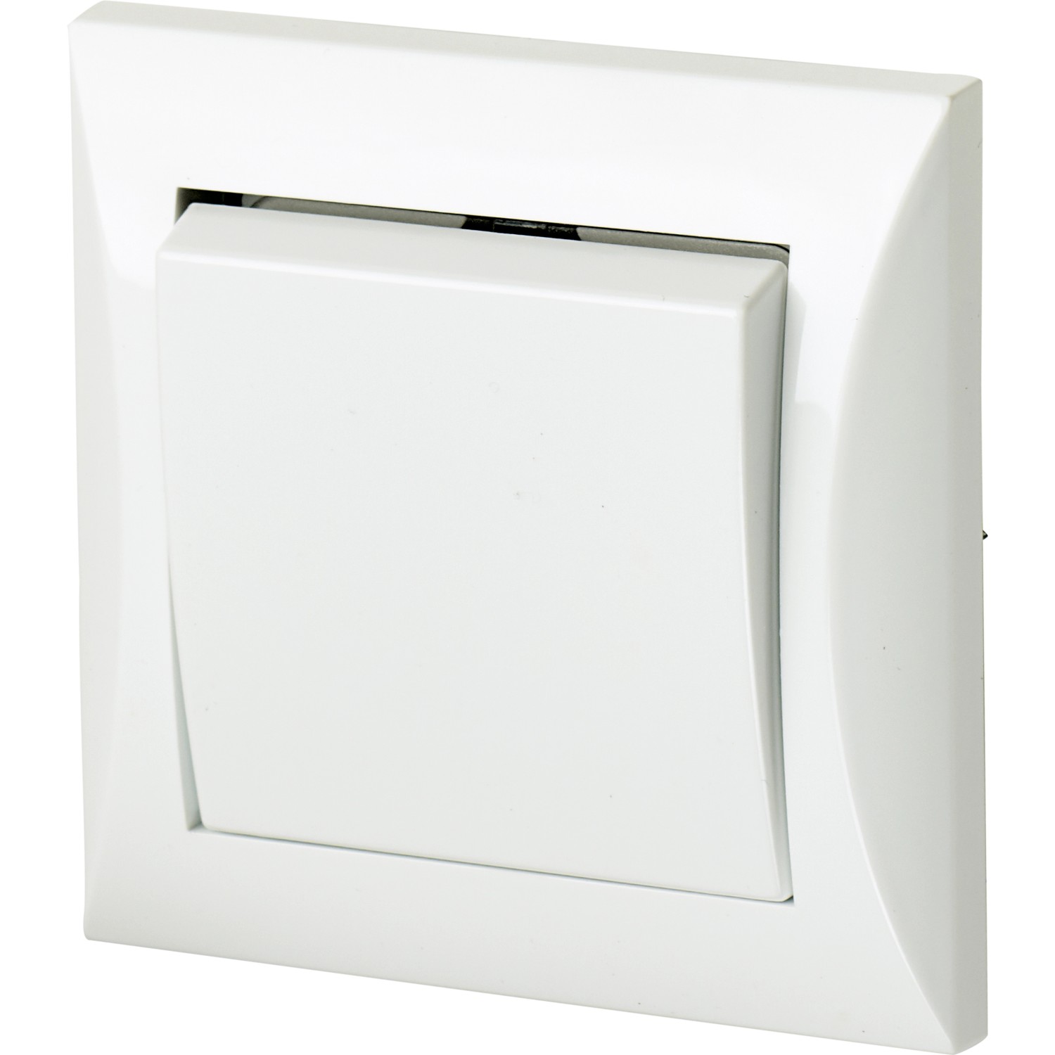 OBI Auswechselschalter in Polarweiß zur Unterputzmontage mit Rahmen.
