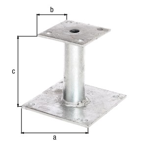 Alberts Pfostenträger, Ø 42 mm, 150 mm, feuerverzinkt, zum Aufschrauben. Für stabile Holzkonstruktionen.