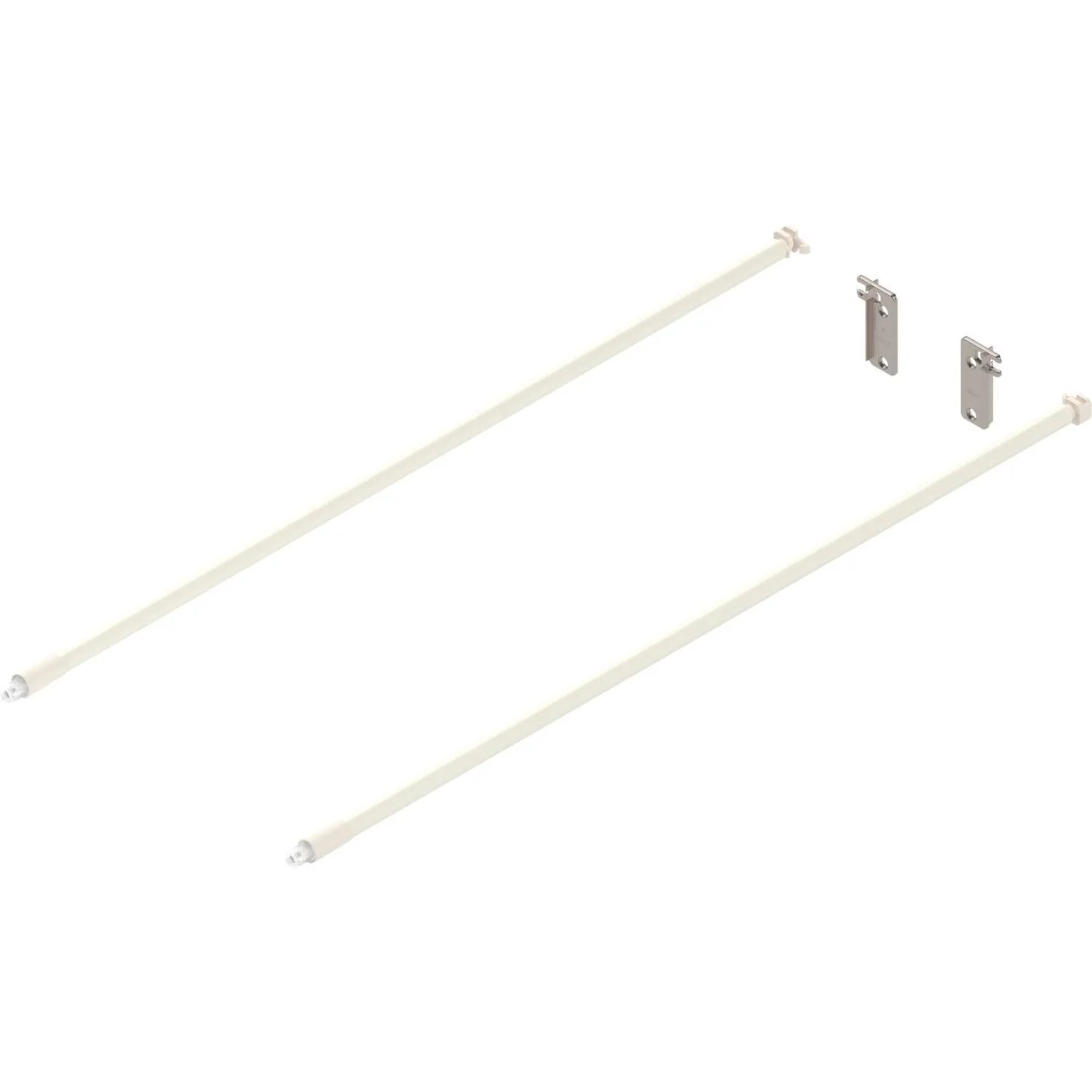 Blum Reling-Set Metabox für Frontauszug Stahl Cremeweiß Länge 550 mm
