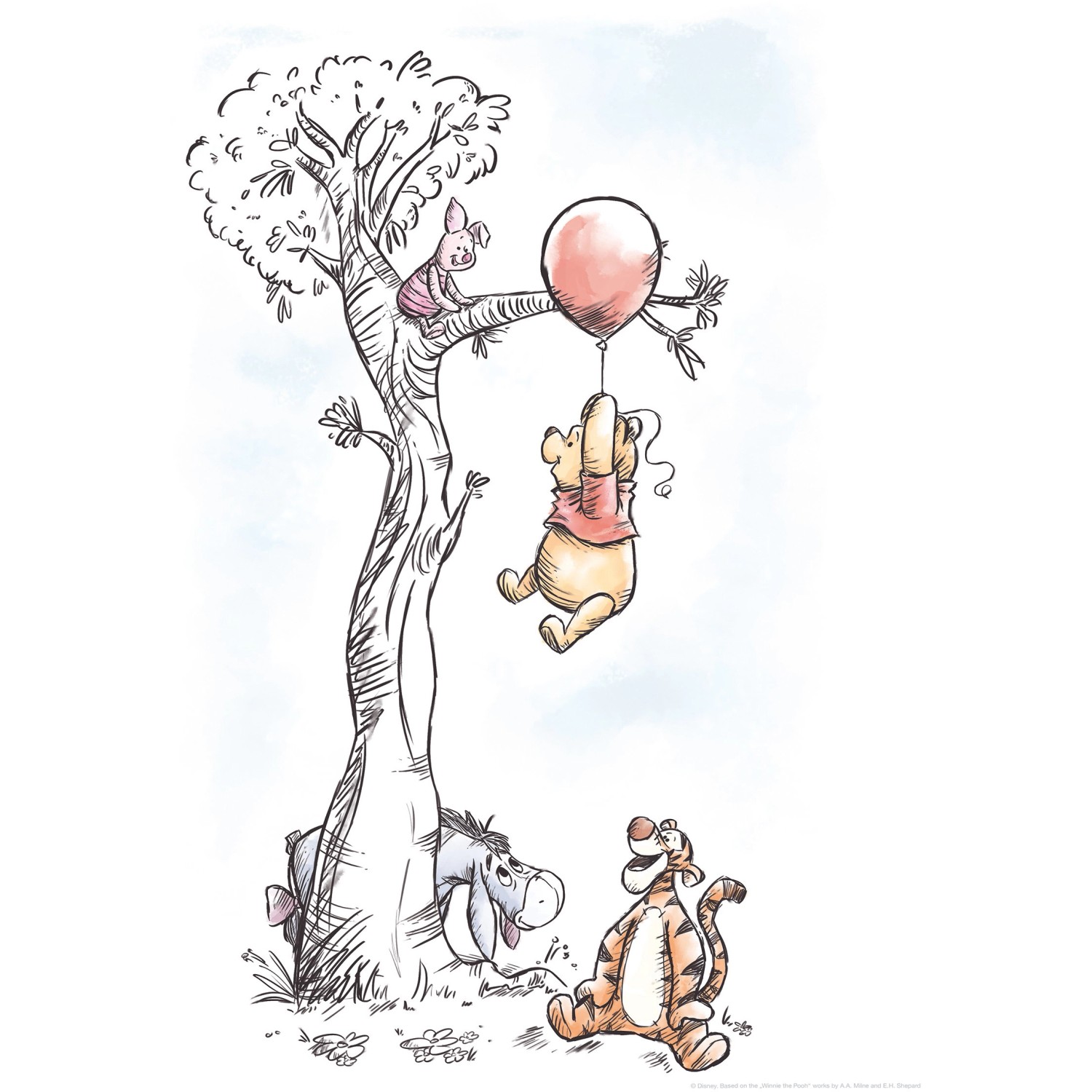 Komar Wandbild Winnie Pooh Hang on 30 x 40 cm