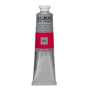 Tube Lukas Cryl Studio Premium Acrylfarbe, 75ml, Kadmiumrot dunkel (imit.).