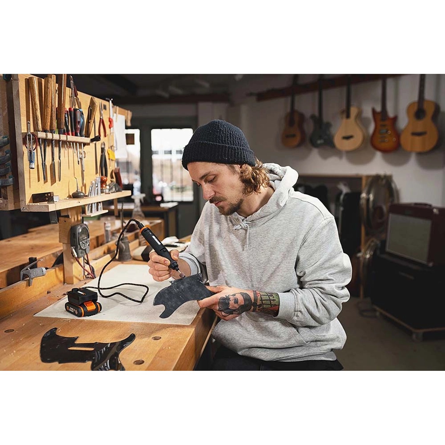 Kit Fai Da Te Worx Utensile Multifunzione WORX WX698 Senza Fili 20V - Motore Brushless, 23 Accessori, Batteria Inclusa Motosega A Batteria Worx - Foto 5