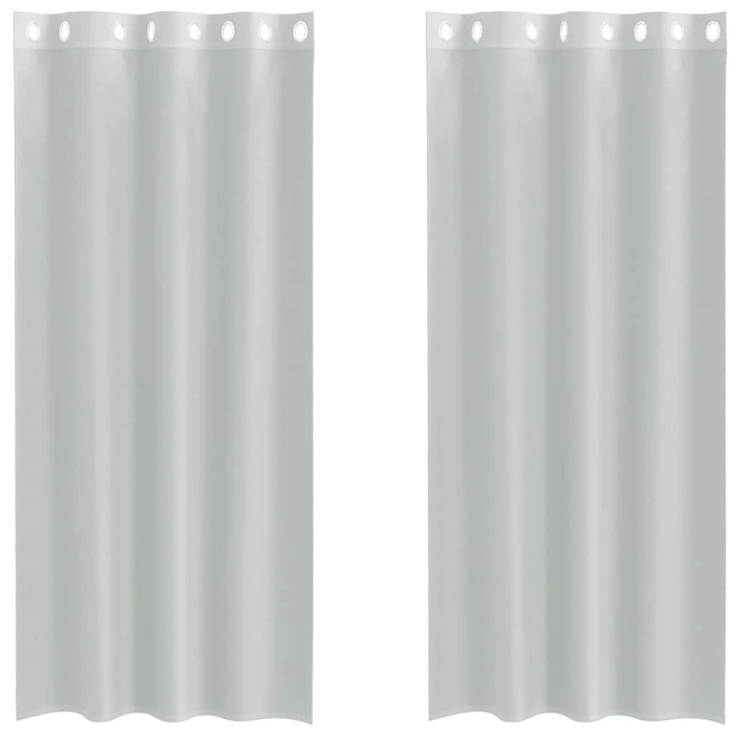 vidaXL Voile Vorhänge mit Ösen 2 Stk Hellgrau 140x245 cm 4102110 günstig online kaufen