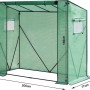 Grünes WOLTU Foliengewächshaus aus halbtransparenter PE-Folie, 200x77x169 cm, mit stabilem Stahlrahmen für Pflanzen.