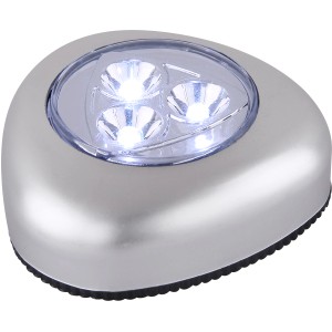 Globo LED-Pushlight Flashlight, silberfarbene Arbeitsleuchte mit drei LEDs.