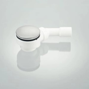 Sturotec Ablaufgarnitur für Duschwanne mit Chrom Abdeckhaube, 9 cm Durchmesser.