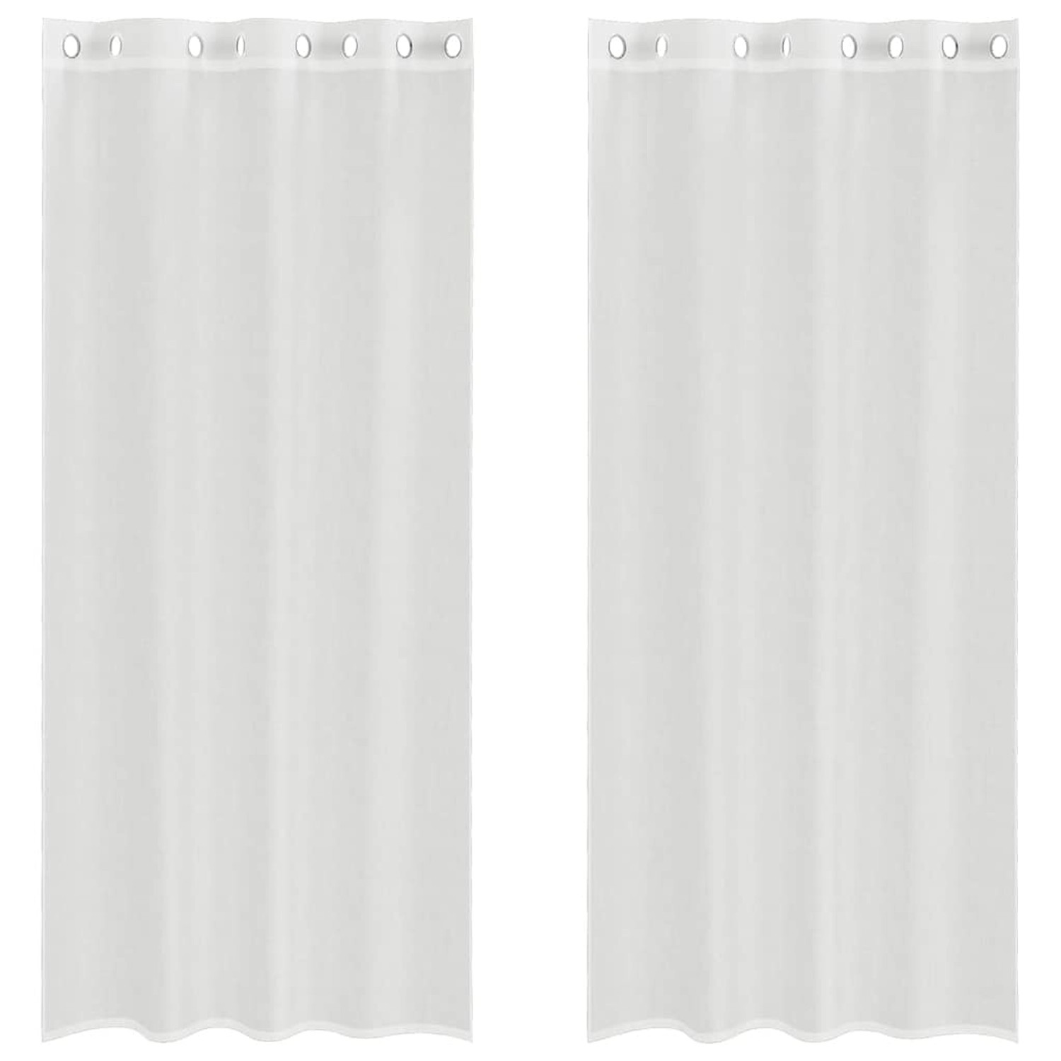 vidaXL Voile Vorhänge mit Ösen 2 Stk Weiß 4102152 günstig online kaufen
