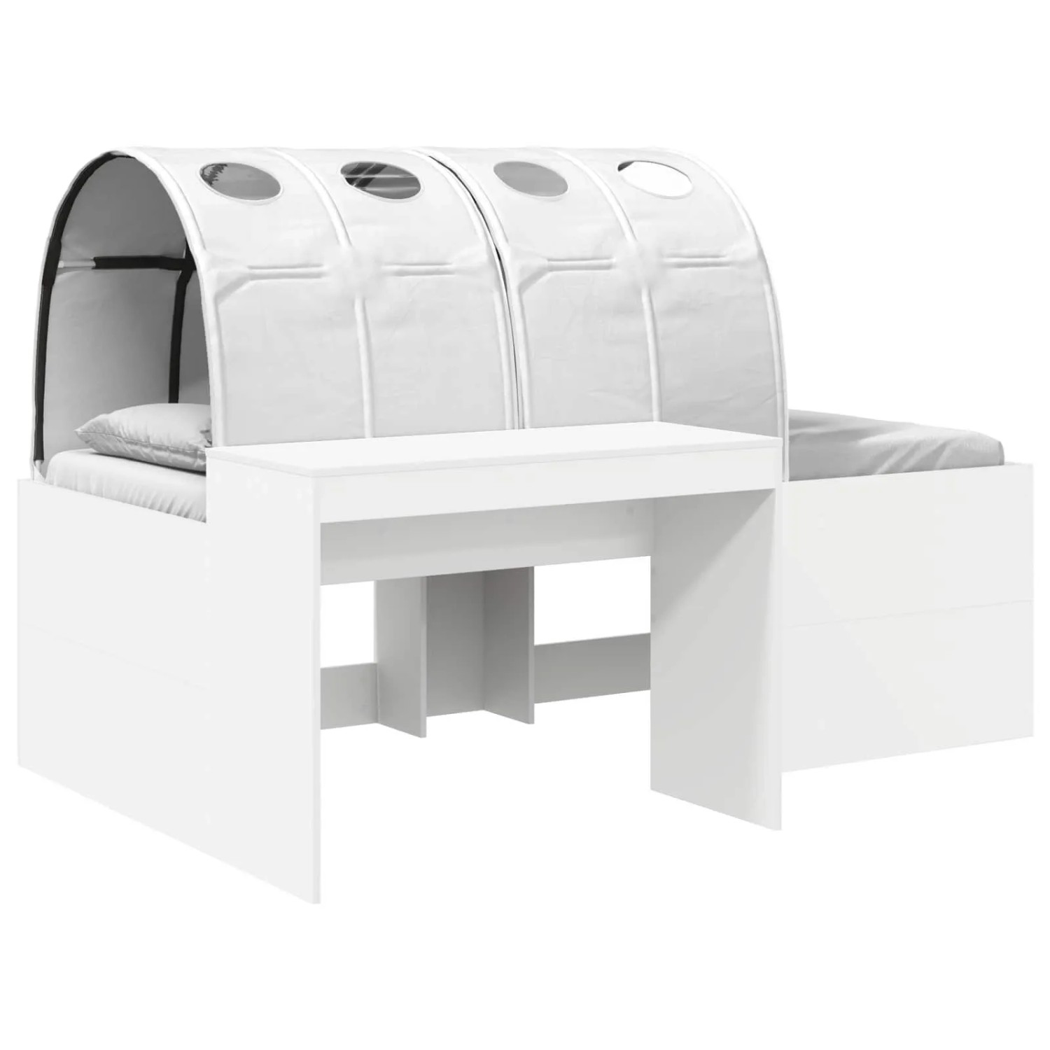 vidaXL Hochbett mit Schreibtisch für Kinder Weiß Holzwerkstoff 3423683