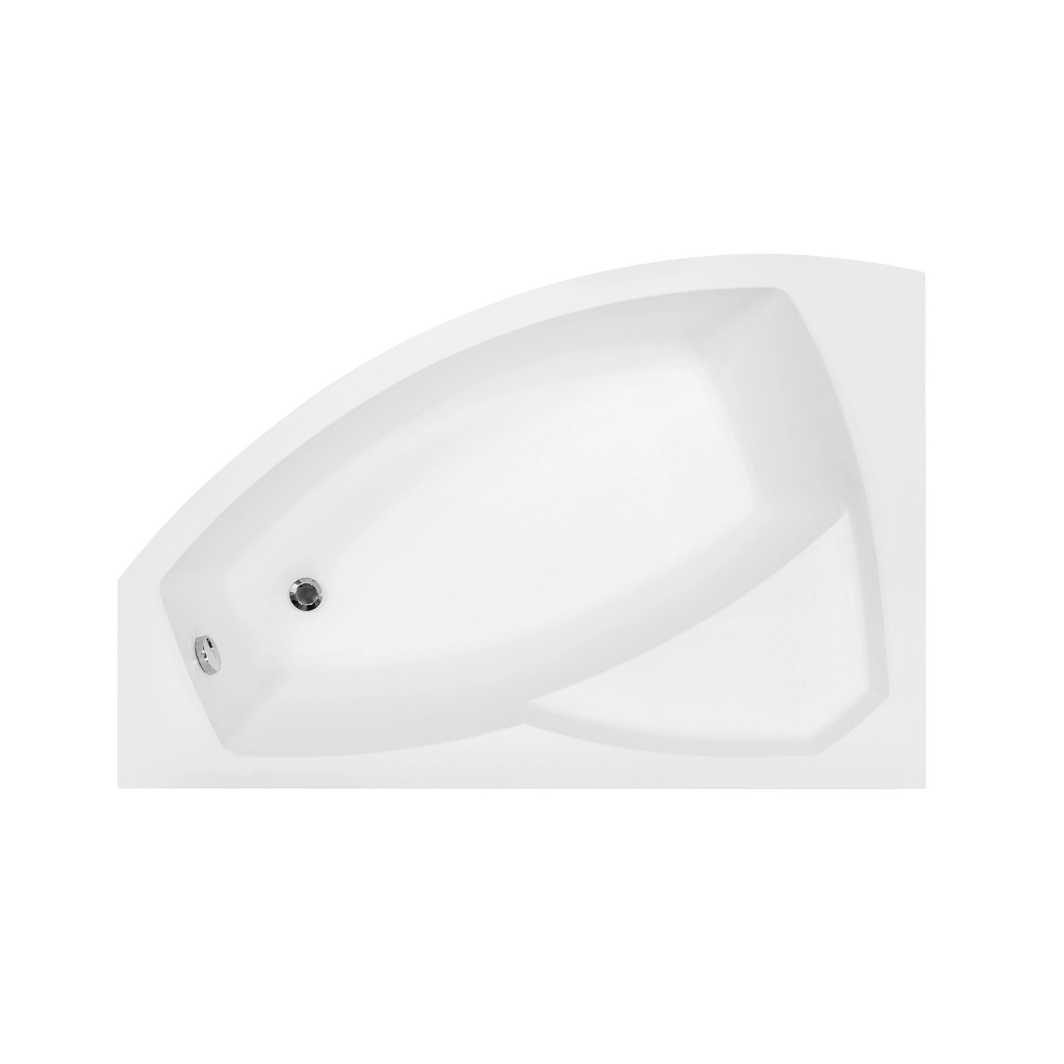 Bad Land Badewanne Eckwanne RIMA 140x90 Links Mit weißer Kopfstützen Ablauf günstig online kaufen