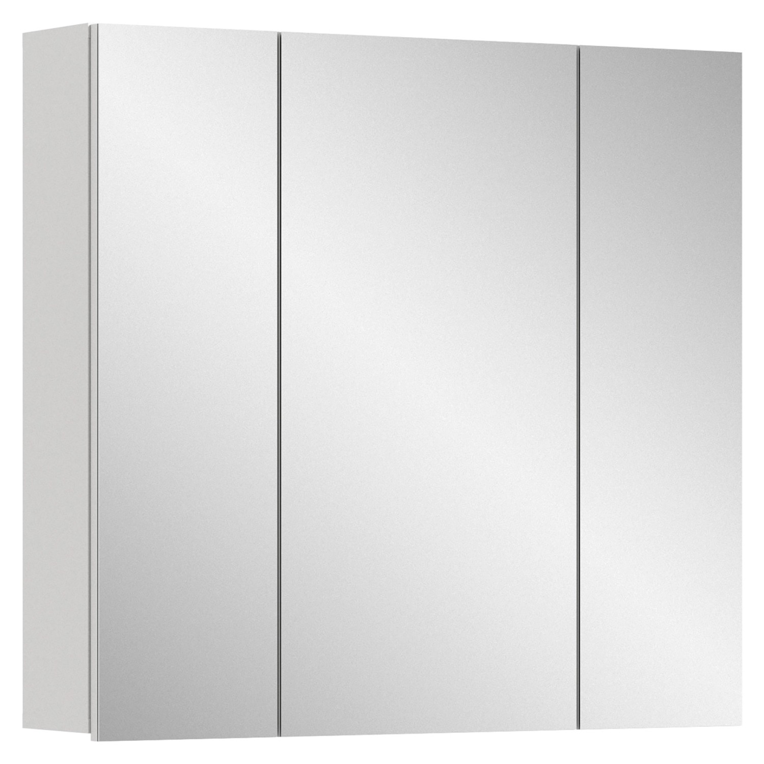 Spiegelschrank Vira 3-türig Weiß 77 cm x 82 cm x 18 cm günstig online kaufen