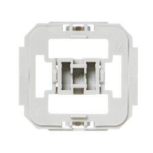 Homematic IP Adapter für Merten Schalterserien, hellgrauer Kunststoffrahmen, 20er Set für Hausautomation.