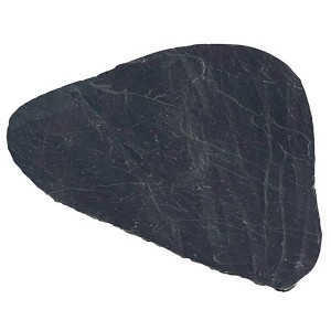 Schiefer-Trittplatte Graphit-Schwarz, Ø 30-50cm, Naturstein für Gartenwege.