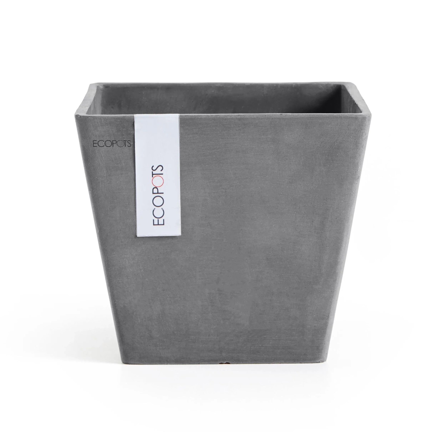 Ecopots Pflanztopf Rotterdam 20 cm x 20 cm x 17,5 cm Grau günstig online kaufen