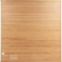 Detailansicht der Rückwand der SKYLINE BIG Sauna aus Tannenholz Natur XL.