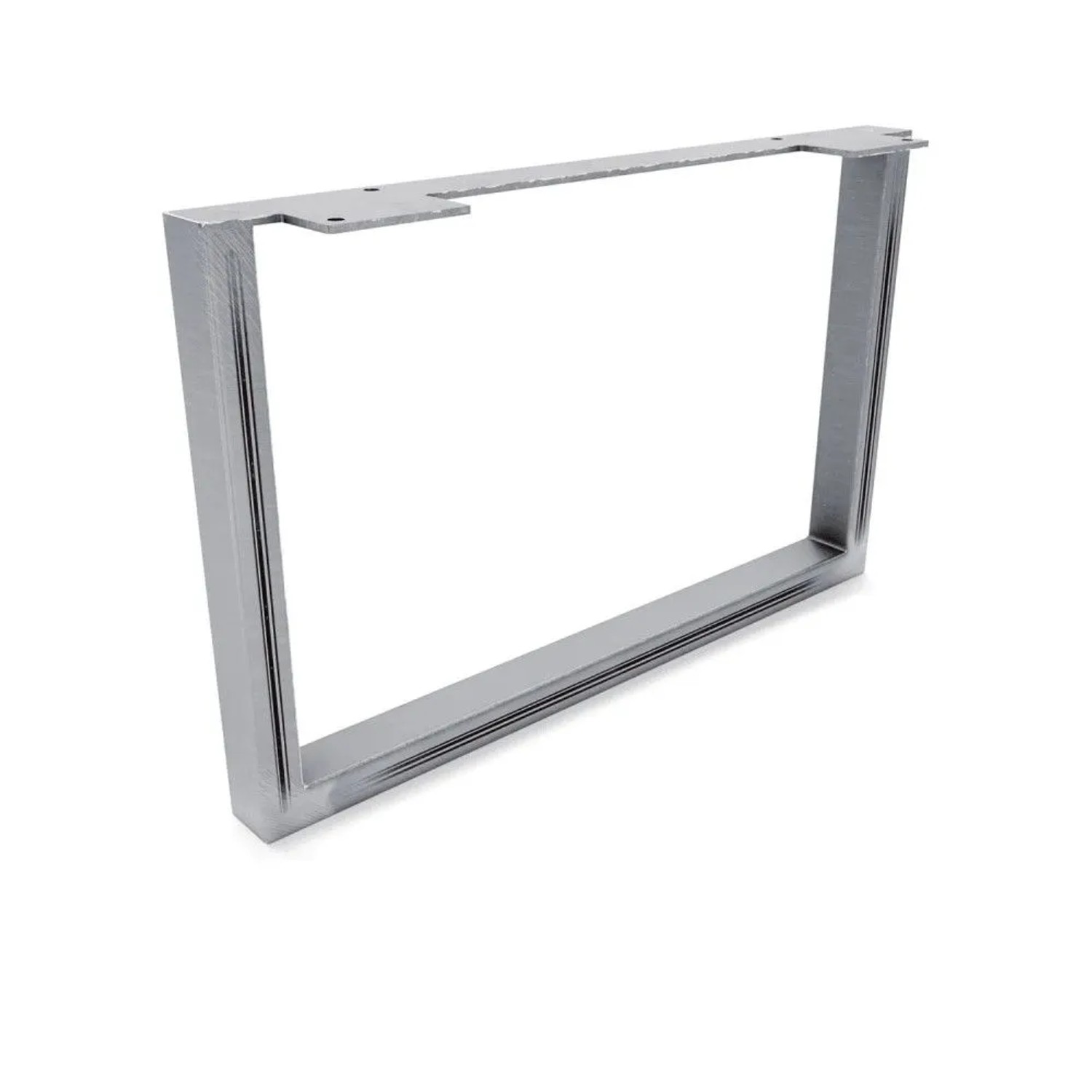 HEVVA Möbelbein GRAZ 25 cm Hoch 40 cm Tief 1 Stück Rohstahl-Klarlack