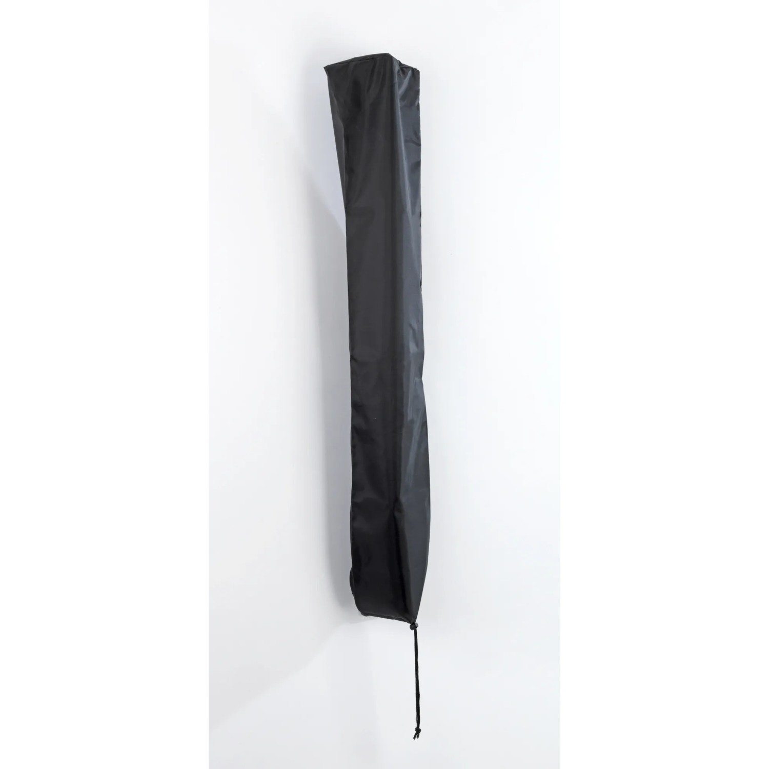 Wenko Wand-Wäschespinne, platzsparend zusammengeklappt mit schwarzer Schutzhülle.