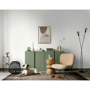 Beige Vliestapete mit Streifen von Marburg, passend zum modernen Wohnstil.