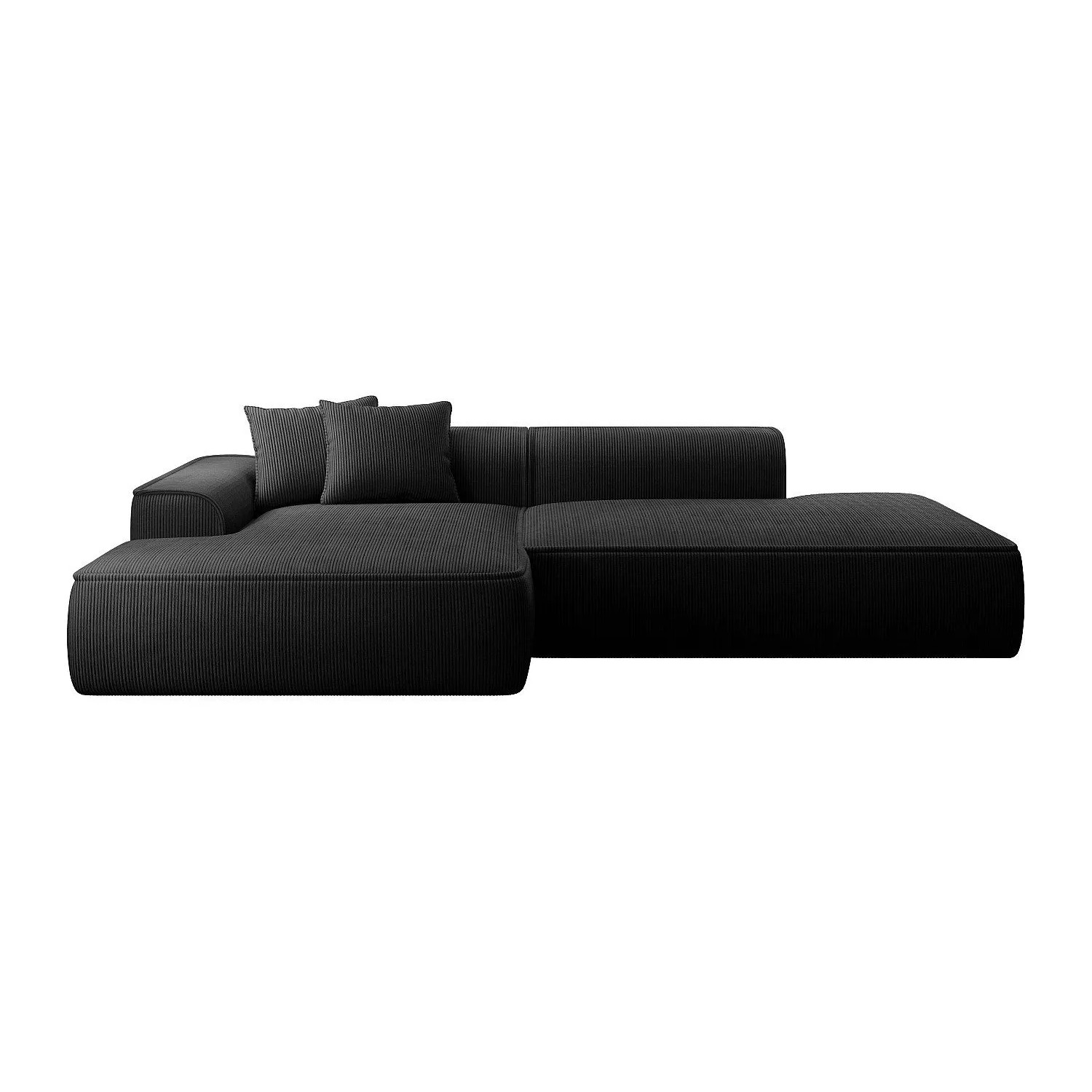 Vente-unique Sofa Ohne Schlafmöglichkeit Erynel Schwarz 305 cm