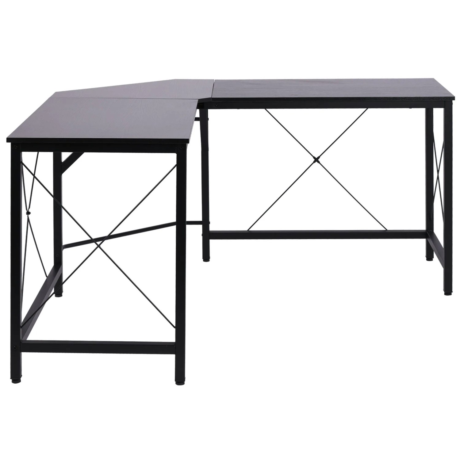 HOMCOM Computertisch L-Form Winkelschreibtisch MDF 150 x 150 x 76 cm