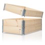 BigDean Hochbeet-Set, 3 Stück, Holz, 120x80cm, mit Scharnieren verbunden.