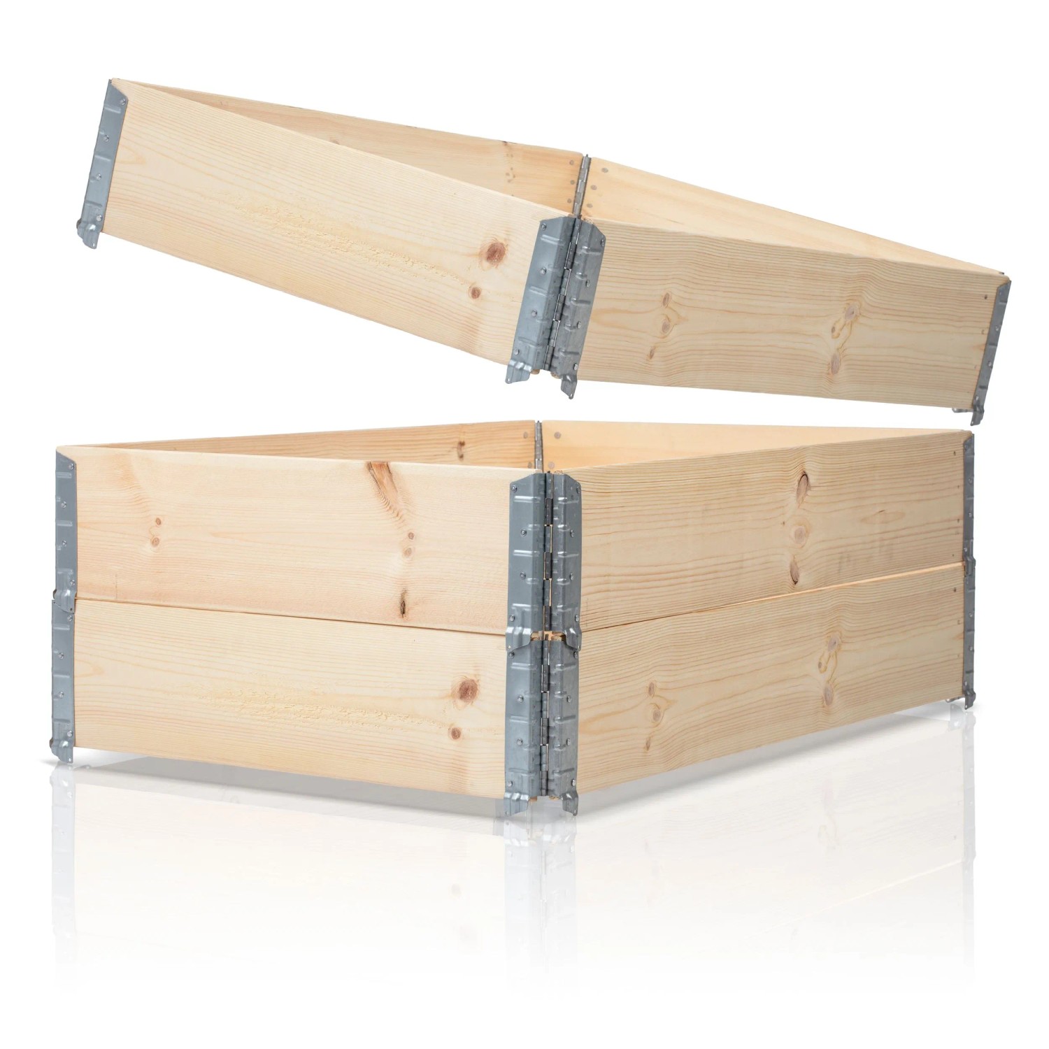 BigDean 3 Stück Hochbeet für Garten Holz Beet Hochbeete Kit Palettenrahmen 120 x 80cm
