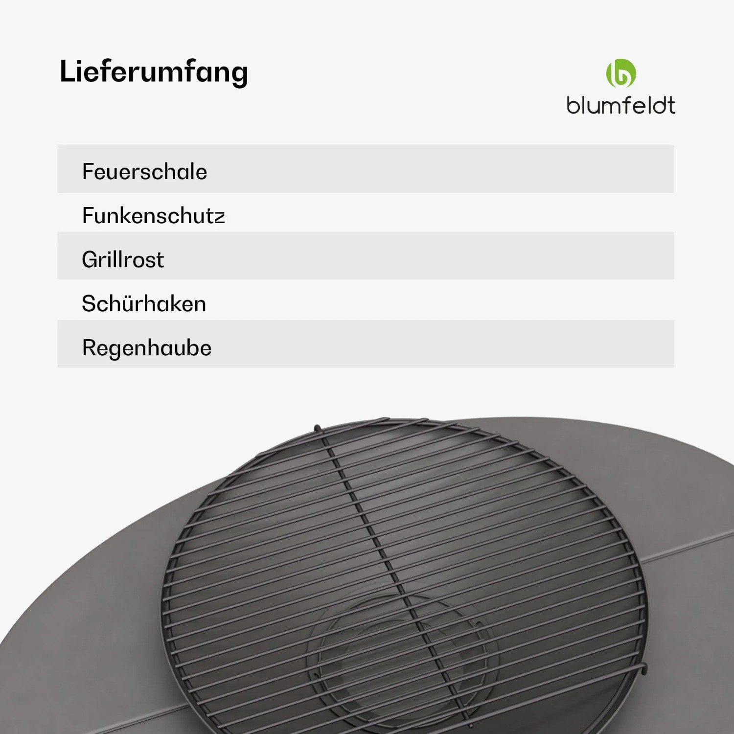 Blumfeldt Ebeko 3-in-1 Feuerschale mit Grillrost und Zubehör. Nutzbar als Tisch.