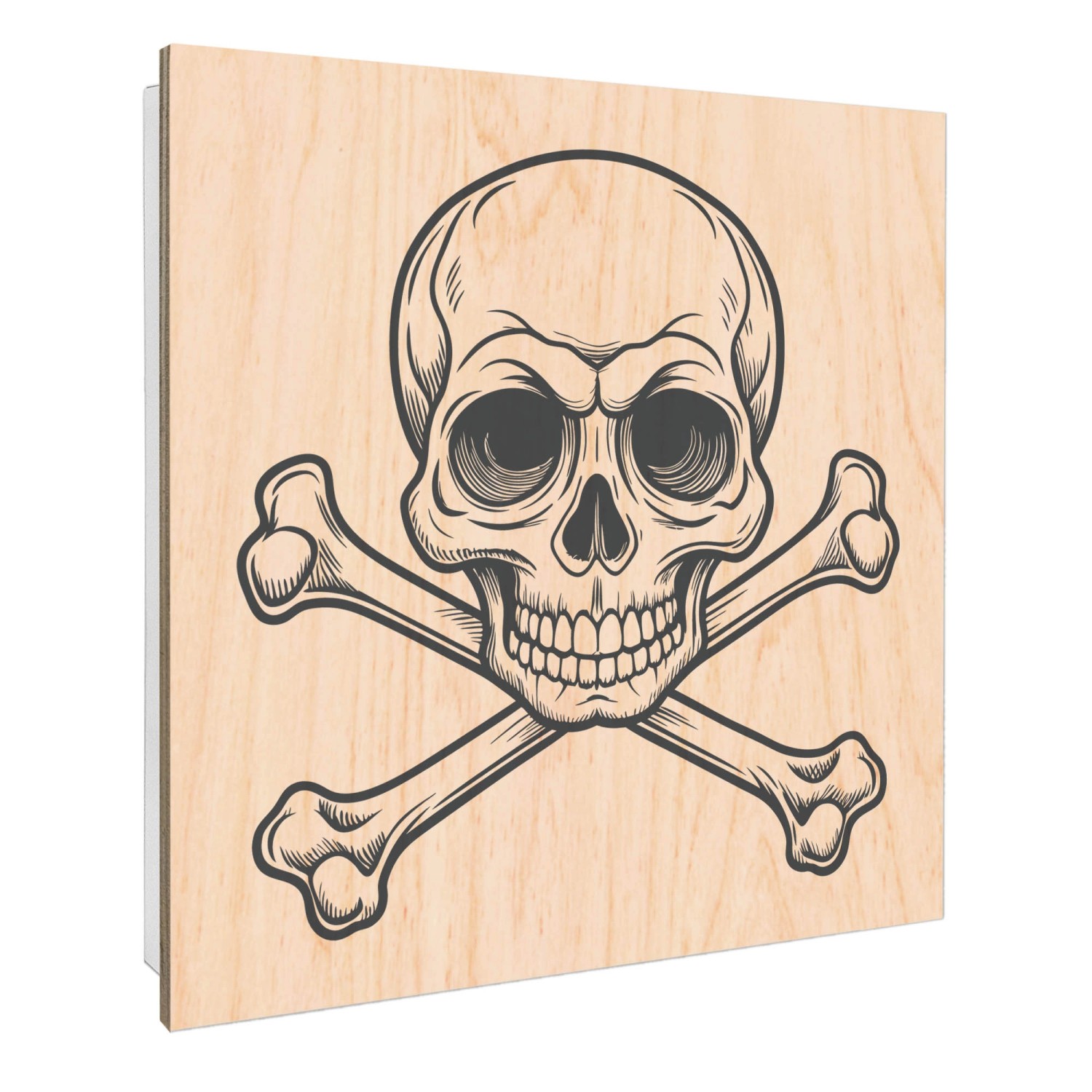 Banjado Großer Schlüsselbox Holz 30x30cm Weiß Scharnier Rechts 50 Haken Sch günstig online kaufen