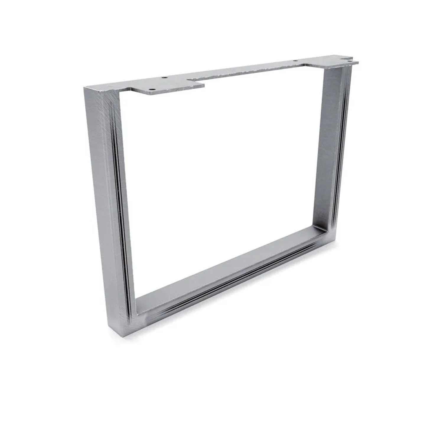 HEVVA Möbelbein GRAZ 25 cm Hoch 35 cm Tief 1 Stück Rohstahl-Klarlack