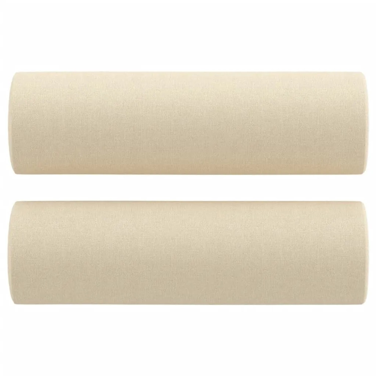vidaXL Zierkissen 2 Stk Creme Ø15x50 cm Stoff 349503