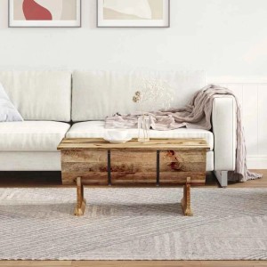 VidaXL Couchtisch aus Mango Massivholz (88x50x40 cm) im Wohnzimmer.