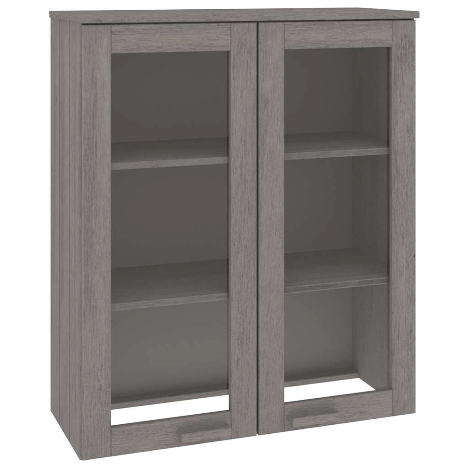vidaXL Highboard-Oberteil HAMAR Hellgrau 85x35x100 cm Massivholz 340507 günstig online kaufen
