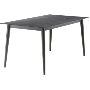 Rechteckiger Gartentisch Sieger, Eisengrau Schiefer Anthrazit, 160x90 cm.