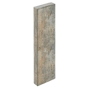 Limos Palisade Muschelkalk, gestrahlt, grau-beige, als Einfassung oder Mauerstein.