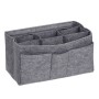 Relaxdays Taschenorganizer Filz Dunkelgrau Mit Fächern 17,5 cm x 32 cm x 20 cm 0,33 kg