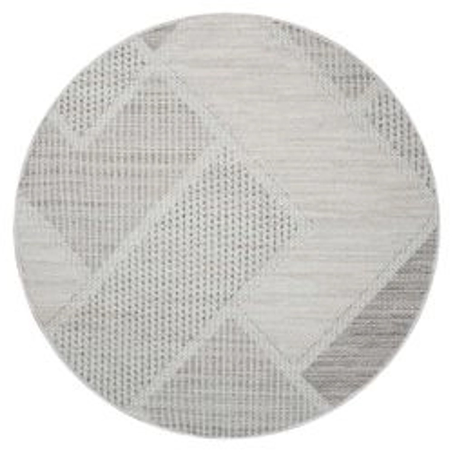 payé Teppich Linda 77 Kurzflor Rund 200x200 cm Grün Geo-Muster günstig online kaufen