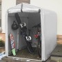 SoBuy Foliengarage KLS11 mit Fahrrad, Snowboard und Skateboard.