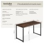 Tectake Schreibtisch Flint im Industrial Style mit Holz- und Stahl-Elementen.