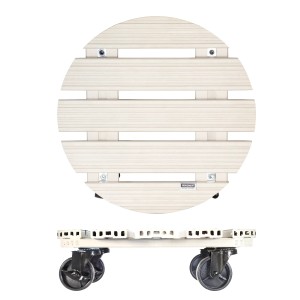 Wagner Multi Roller, Rolluntersetzer aus WPC, Ø 385 mm, 150 kg Tragkraft, lichtgrau.