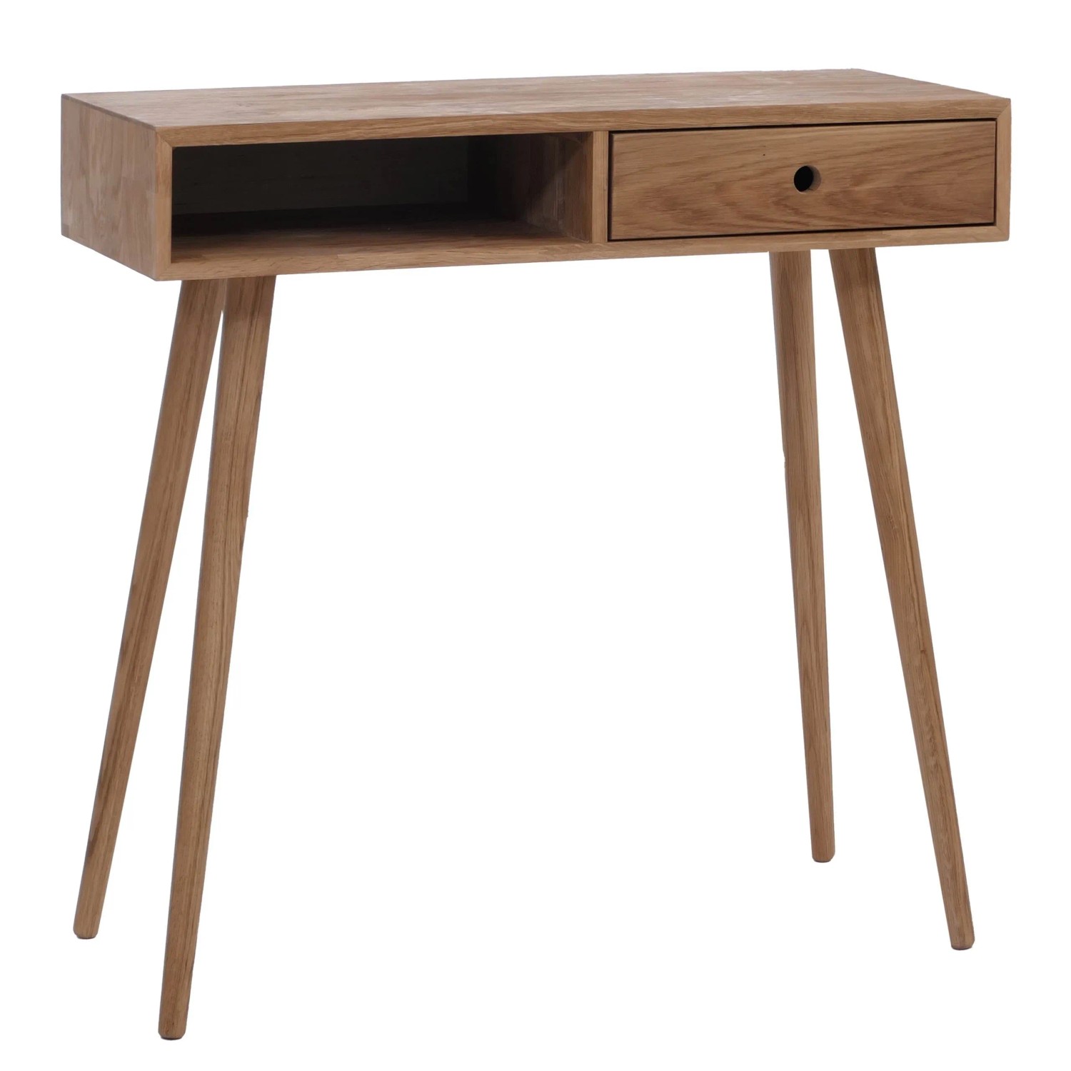 MCA Konsolentisch P55 Massiv-Holz Schublade Staufach 80x80x34cm