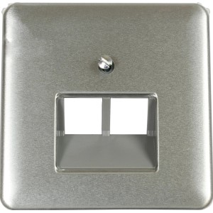 Jung UAE-Abdeckung 2-fach CD500 Platin für Telefondosen.