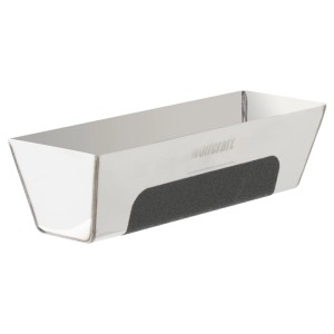 wolfcraft Spachtelkasten 2l aus Edelstahl mit rutschhemmendem Griff für Spachtelmasse.