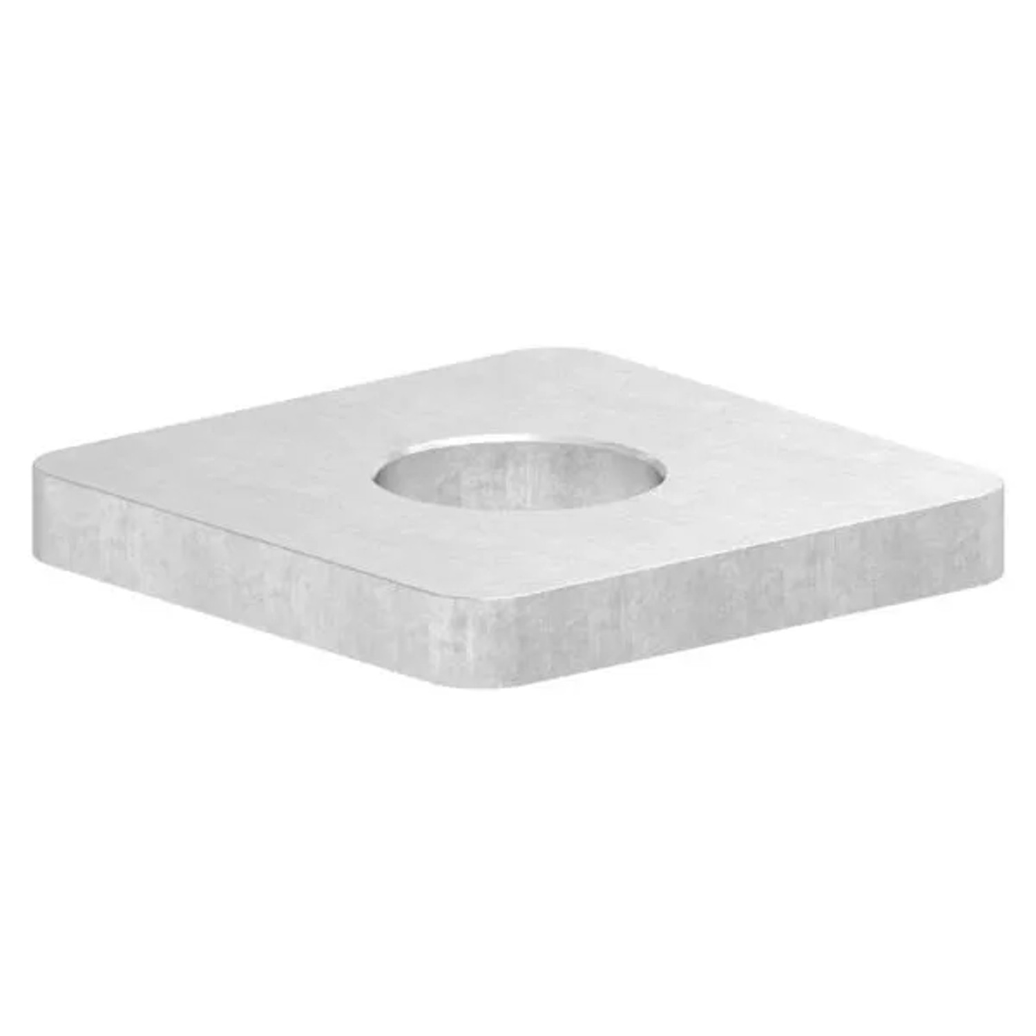 FeNau Flachkappe Stahl Roh Für Quadratrohr 30x30 mm Mit Bohrung Ø 12,1 mm Zum Aufschweißen