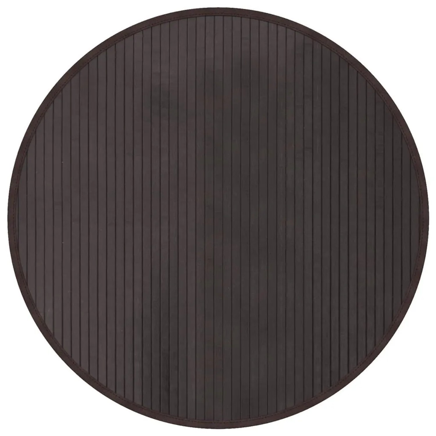 vidaXL Teppich Rund Dunkelbraun 80 cm Bambus 376983